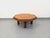 Vintage Barrois octagonal coffee table from the 1960s/70s, with four oak legs and frame, and an octagonal Vallauris...