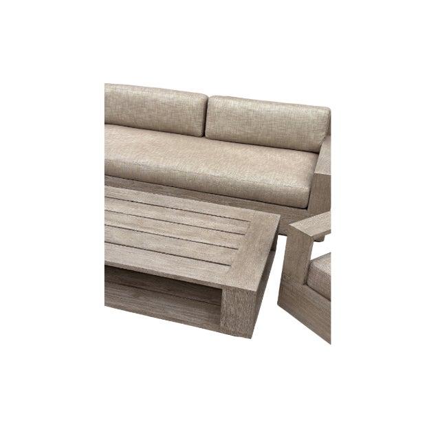 Rh Restoration Hardware Marbella Teak Outdoor Set – Luxe, 4 Pieces For Sale In Columbus - Image 6 of 16