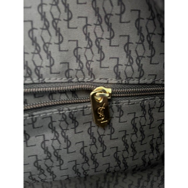 Vintage Yves Saint Laurent Monogram Coated Canvas Weekender Bag For Sale In Chicago - Image 6 of 15