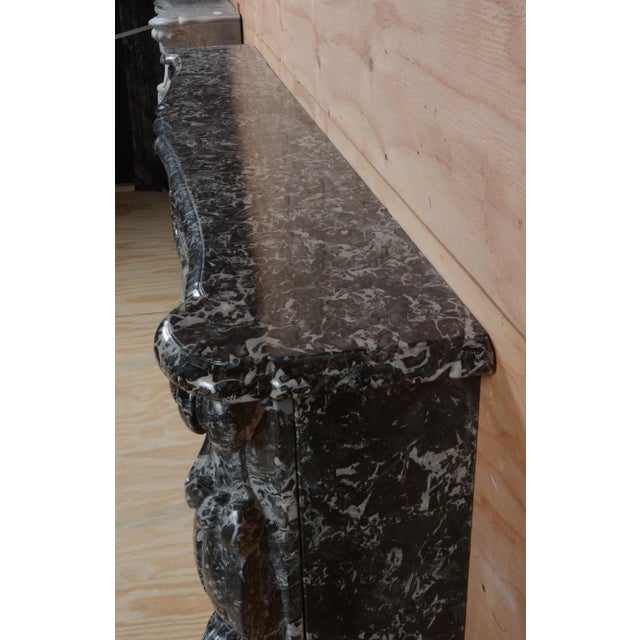 18th Century Antique Louis XV Bleu Tigre Marble Fireplace Mantel For Sale - Image 4 of 9