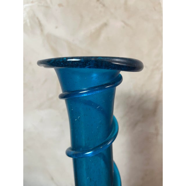 Blue Spiral Vases, 1890s For Sale - Image 3 of 14