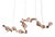 Dune 12 Curve Chandelier with Shades in Copper Metallic Tone by Daniel Becker for Moss Objects For Sale