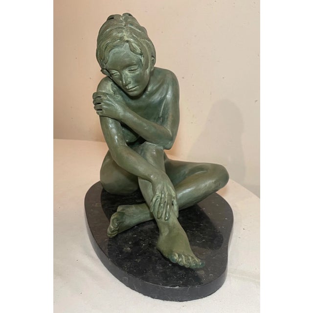 Large Vintage Handmade Marianne Broome Nude Terracotta Pottery Sculpture Statue For Sale - Image 10 of 17