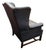 Vintage Executive Wingback Armchair by the Renowned Artisans at Yorkshire Leather of Hickory, North Carolina. For Sale - Image 4 of 8