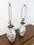 Mid 20th Century Mid 20th Century Floral Chinoiserie Lamps Pair Vintage Off White Pink Accent Asian Table Lamp - Pair For Sale - Image 5 of 9