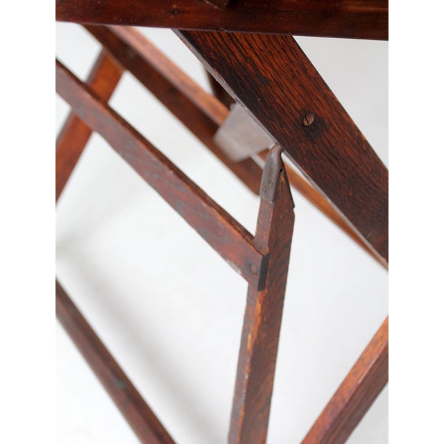 Brown Antique Drafting Table For Sale - Image 8 of 12
