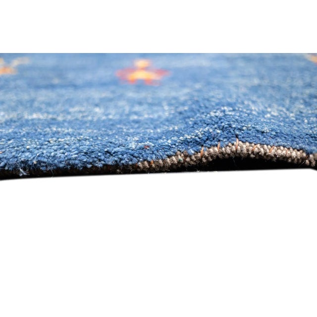 Fine Vintage Tribal Persian Gabbeh Rug 6'3'' X 9'3'' For Sale - Image 9 of 12