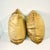 These are a gorgeous pair of gold-Carmel colored velour decorative pillows. The fronts feature a cut velour in a striped...