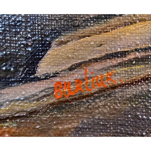 David Burliuk -1950s Fishermen Lifestyle on Sag Harbor -Oil Painting For Sale - Image 10 of 13