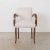 1950s Mid-20th Century French Wood and Linen Side Chair For Sale - Image 5 of 15