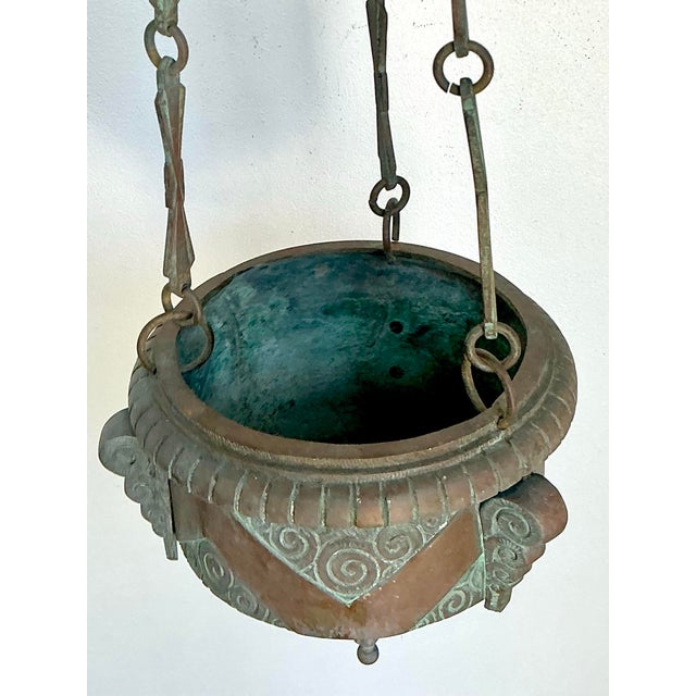 Bronze Vintage Patinated Bronze Censer For Sale - Image 8 of 12