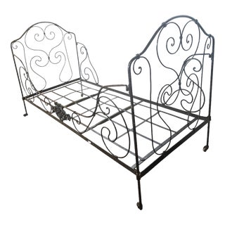 Antique Iron Folding Bed For Sale