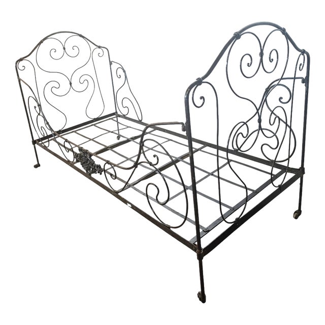Antique Iron Folding Bed For Sale
