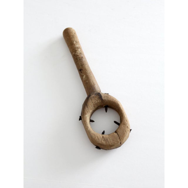 Brown Vintage Primitive Handmade Tool For Sale - Image 8 of 8
