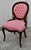 Antique Walnut Pink Round Back Victorian Style Parlor/Boudior Chair For Sale In Philadelphia - Image 6 of 13