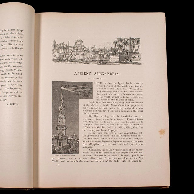 Late 19th Century 1884's 2 Large Vols Antique Reference Book, Egypt For Sale - Image 5 of 12