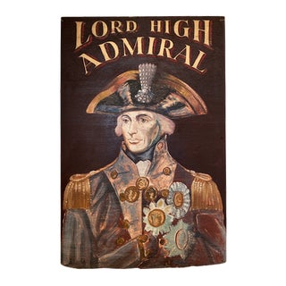 Early 20th Century English Lord High Admiral Pub Sign For Sale