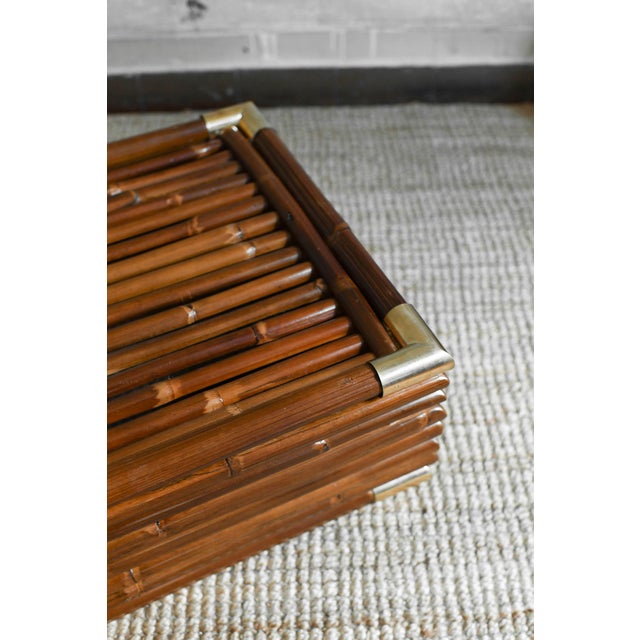 Bench in Bamboo with Brass Joints For Sale - Image 5 of 8