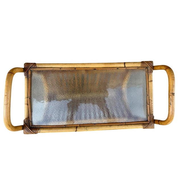 Italian Rattan Side Table, 1950s For Sale - Image 11 of 14