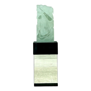 Vintage 1937 Joris Minne Et Albert Algae Frosted Glass Sculpture