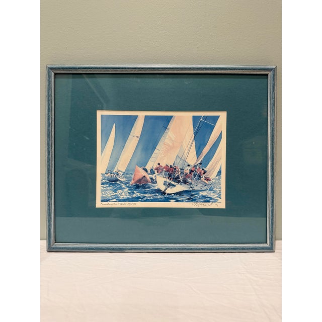 Capture the motion and elegance of ocean racing with this signed limited edition print, “Rounding the Mark,” by acclaimed...