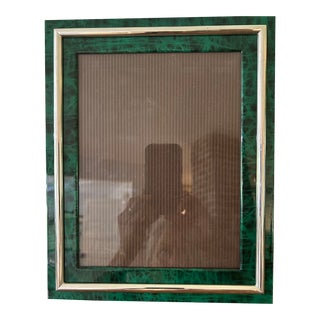 Contemporary Faux Malachite Table Top Picture Frame Made in Italy For Sale