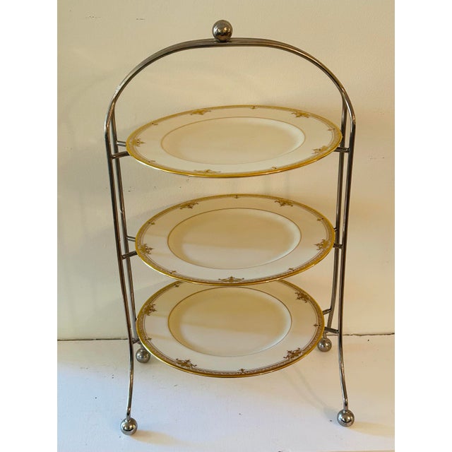 Early 20th Century Art Nouveau Three-Tier Cake Stand For Sale - Image 4 of 6