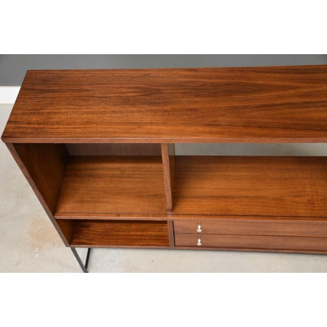 Walnut Mid Century Modern Bookcase by Stanley Furniture For Sale In Boston - Image 6 of 10