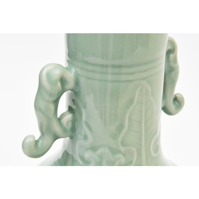 Mid Century Modern Chinese Porcelain Celadon Vase, 1950's For Sale In Miami - Image 6 of 11