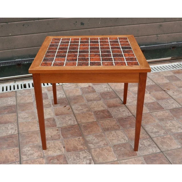Danish Tiled Side Table, 1960s For Sale - Image 4 of 11