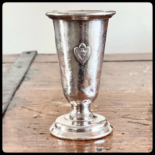 Mid-Century Modern 1950s Silver Bud Vase Conrad Hilton Hotel For Sale - Image 3 of 8