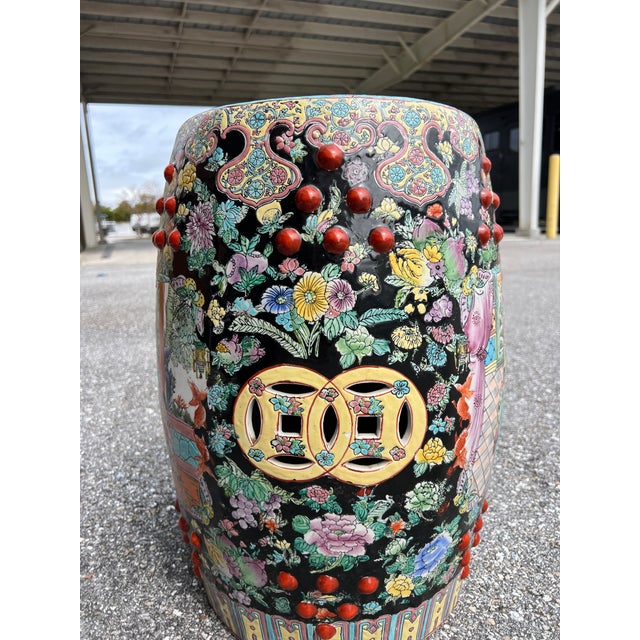 1960s Mid-20th Century Chinese Export Hand-Painted Garden Stool For Sale - Image 5 of 9