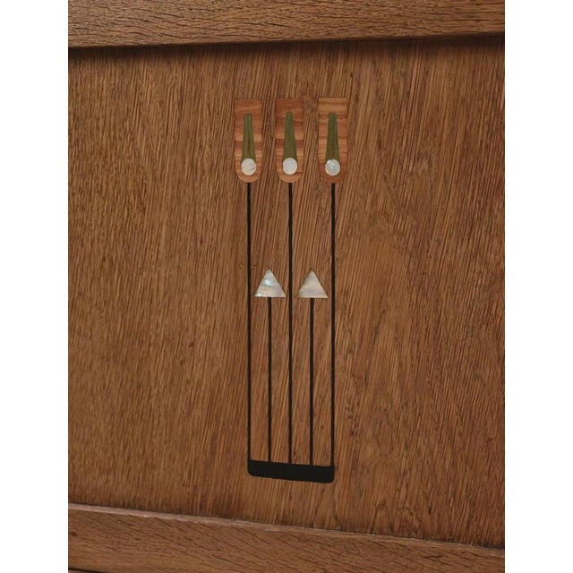 Vintage Art Deco Oak Buffet, 1930 For Sale - Image 13 of 18