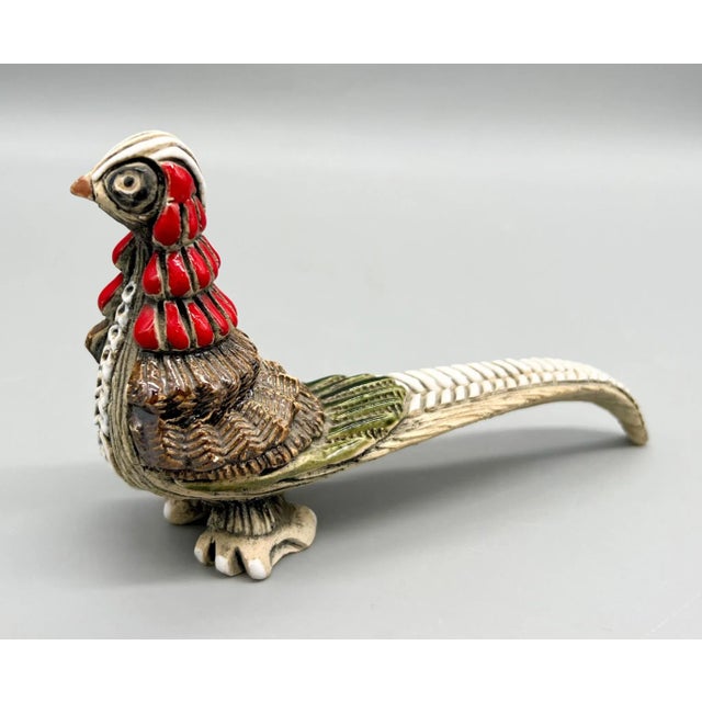 Vintage Artesania Rinconada Pheasant Bird Ceramic Figurine For Sale - Image 12 of 12