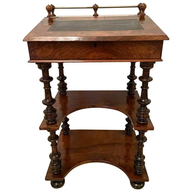 Victorian Antique Freestanding Walnut Ladies Davenport, 19th Century For Sale - Image 15 of 15