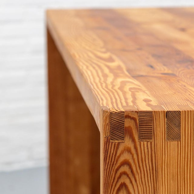 Pine Dining Table by Ate Van Apeldoorn for Houtwerk Hattem, 1970s For Sale - Image 6 of 16
