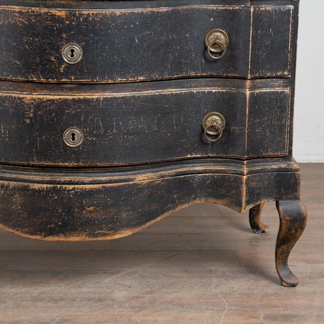18th Century Black Danish Oak Chest of Four Drawers For Sale - Image 14 of 15
