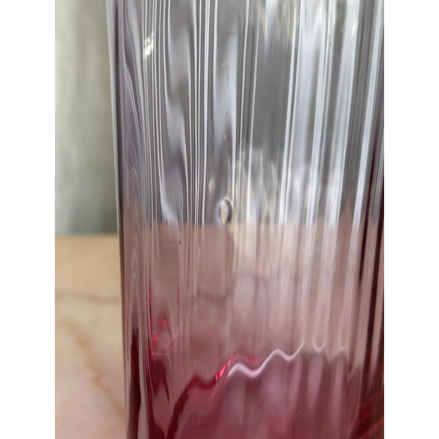 Mid-Century Modern Pink Murano Glass Decanter Bottle by Carlo Moretti, Italy, 1970s For Sale - Image 9 of 12