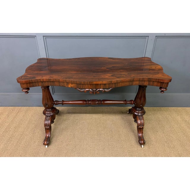 Victorian Rosewood Stretcher Table, 1870 For Sale - Image 7 of 8