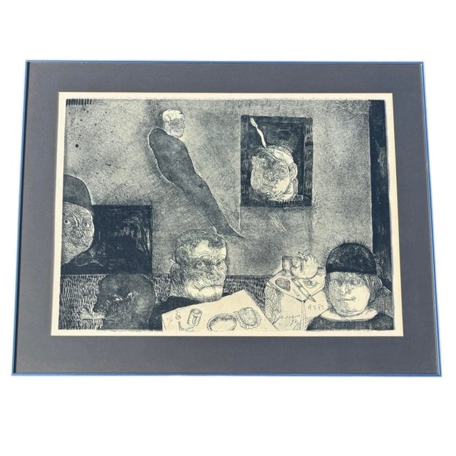 Jose Luis Cuevas (Mexican 1934-2017) "The Poet in the Dining Room," 1972 For Sale In Phoenix - Image 6 of 16