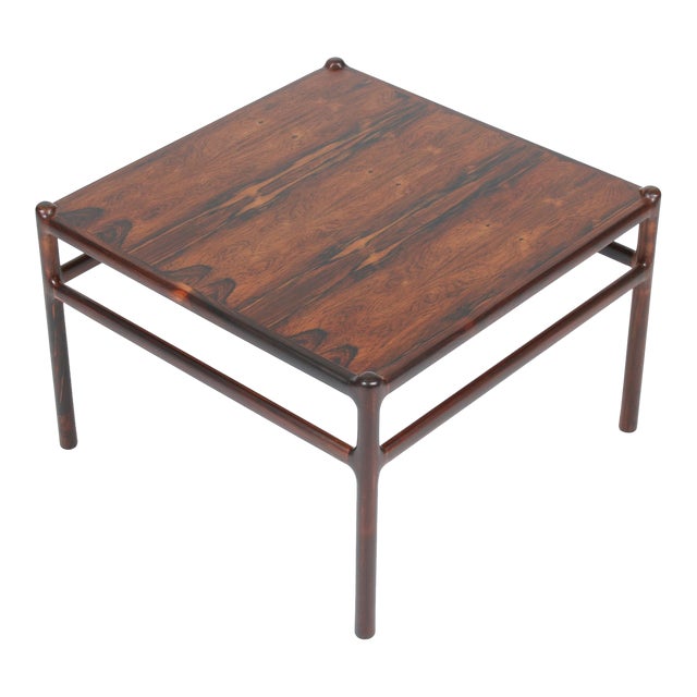 Vintage 1960 Danish Square Rosewood Coffee or Corner Table by Cf Christensen For Sale