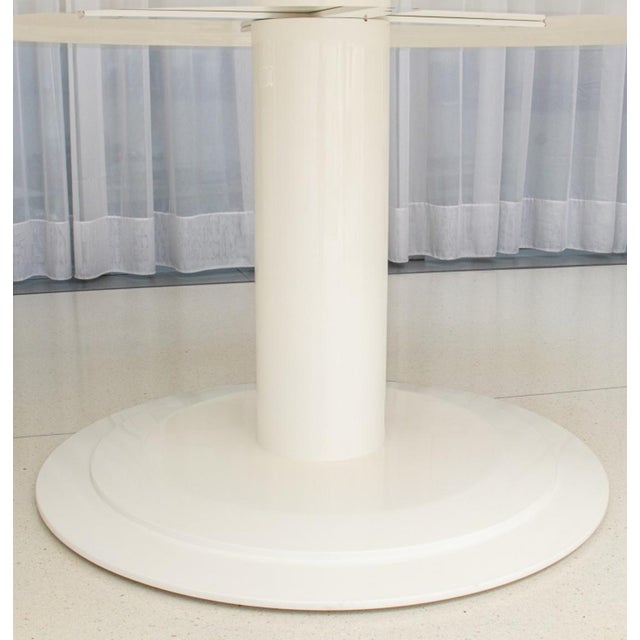 Modern White Lacquer Acrylic Top Dining Table Chairish