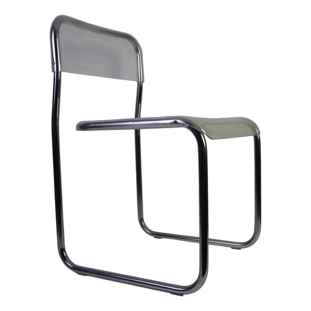 Chrome and Acrylic Glass Chair, Germany, 1970s For Sale