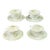Vintage Royal Doulton Provencal Translucent Cups and Saucers Set of 4 For Sale