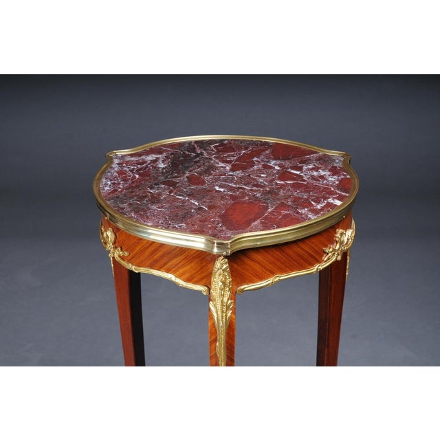 Wood 20th Century French Louis XV Style Salon Side Table in Style of F. Linke For Sale - Image 7 of 14