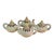 2003 MacKenzie-Childs "Piccadilly" Hand-Painted Ceramic Teapot Cabinet Pulls - Set of 4 For Sale