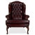 Set of Chesterfield Armchair and Ottoman in Leather and Wood For Sale - Image 14 of 18