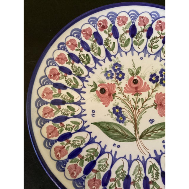 Early 20th Century Floral Platter Signed Cb and Mb For Sale - Image 4 of 5