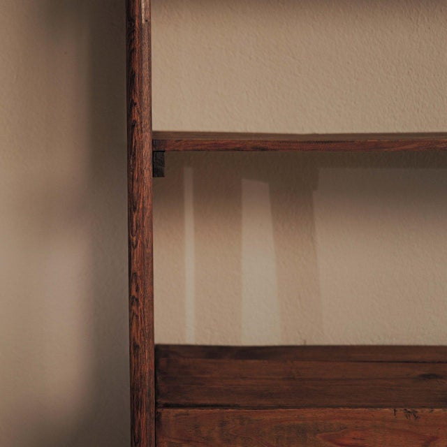 Wood Architectural Pine and Oak Secretary Bookcase, France, 1960 For Sale - Image 7 of 18