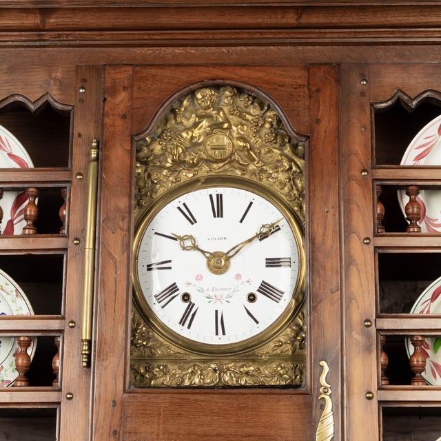19th Century 19th Century French Brittany Vaisselier With a Morbier Clock For Sale - Image 5 of 12